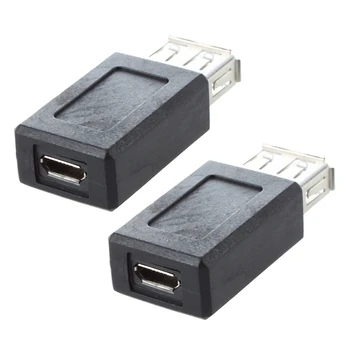 2X Черный разъем USB 2.0 Типа A для подключения к разъему Micro-USB B для подключения адаптера  5