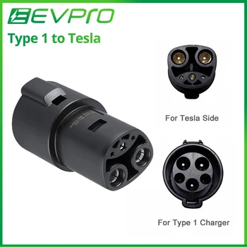 EVPRO Новый энергетический зарядный пистолет для автомобиля Тип 1 для преобразователя tesla в tesla Головка преобразователя tesla Зарядное устройство для электромобилей зарядная станция  3
