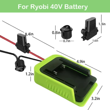 Адаптер DIY Power Wheels для Литий-ионного аккумулятора Ryobi 40V для автомобильной Робототехники PRc Преобразователь Мощности DIY Use с Проводом 14 AWG  5