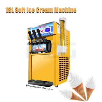 Машина для производства мороженого с тремя вкусами Коммерческие машины для производства мягкого мороженого, Настольная машина для производства мороженого с пломбиром  10