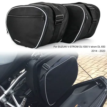 Мотоциклетные багажные сумки С Возможностью Расширения Внутренние Сумки Черный Багажник Внутренние Сумки Для SUZUKI V-STROM DL1000 DL 1000 V strom DL650 2014-2020  10